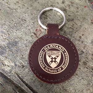 Vintage 1952 Harvard Business School leather key chain in unused condition